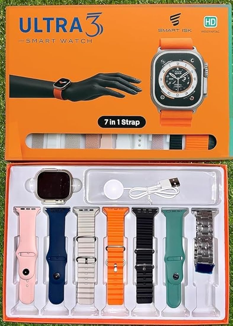 7 Strap Smart Watch with Fitness & Health Tracking